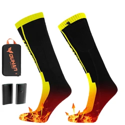 DUHAN-Calcetines con calefacción eléctrica para invierno, medias de esquí, botas de motocicleta infrarrojas, calcetines de calefacción, protección contra el frío, 3 temperaturas