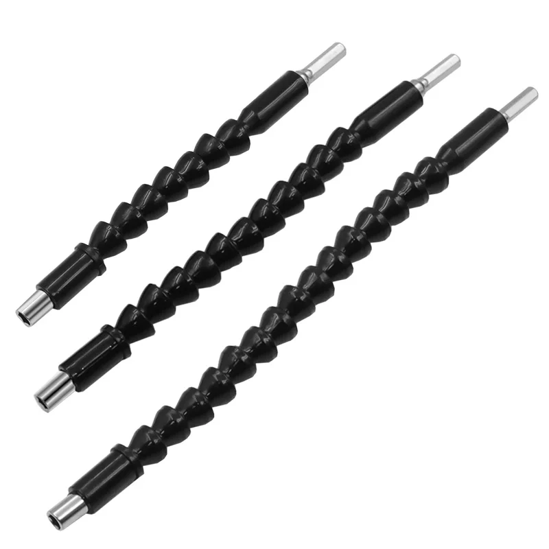 Flexível Shaft Extensão Screwdriver Bit Holder para broca eletrônica, 195mm, 250mm, 295mm