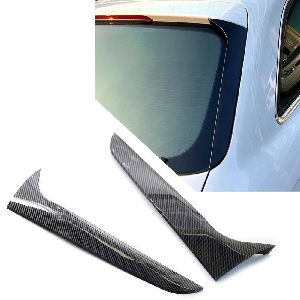 2x Car Rear Window Side Spoiler Canard Splitter Carbon ABS For Audi A4 B8 Allroad Avant 2009 2010 2011 2012 2013 2014 2015 2016