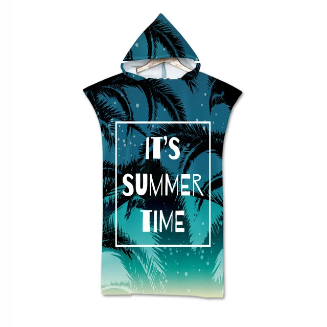 Sommer Urlaub Mikrofaser Mit Kapuze Bad Strand Handtuch Ändern Robe Poncho Surf Handtuch für Schwimmen Strand Outdooor Bademantel