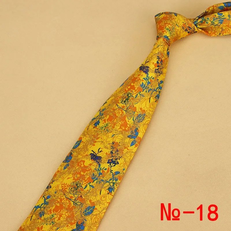 Neue Designs Klassische Seide Männer Tie Floral Plaid 9cm Rot Gedruckt Krawatte Gravata Krawatten für Männer Formal Wear Busines – Detail 19