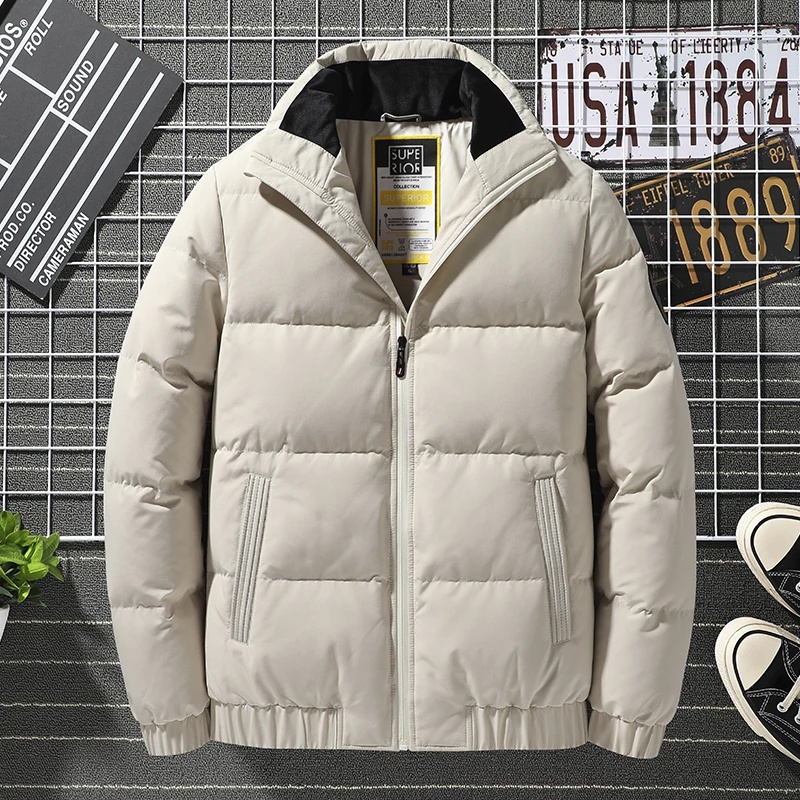 Veste d'hiver en duvet de canard blanc épais pour homme, coupe-vent, Parka décontractée, vêtement d'extérieur, grande taille 7XL, 8XL, haute qualité