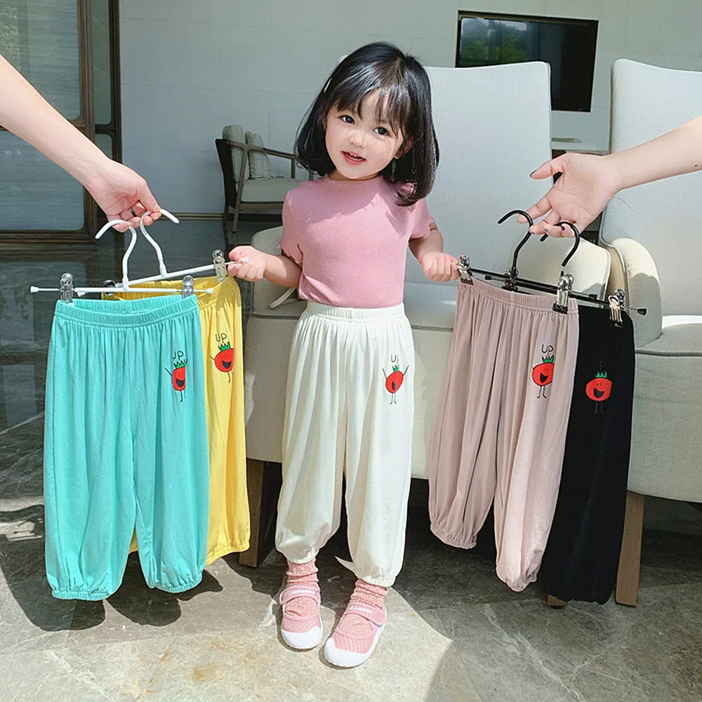 

3-10years Kids Casual Long Pants Children Spring-Summer Modal Buttom Baby Soft Cotton Pants Kids Trousers Sports For Boys Girls