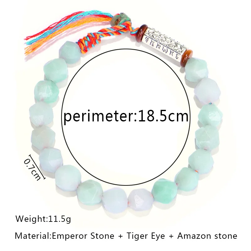 Tibetan Buddhist Braided Cotton Thread Lucky Knots Bracelet Bodhi Beads Weaving Six-character Proverb Amulet Bracelet For Men