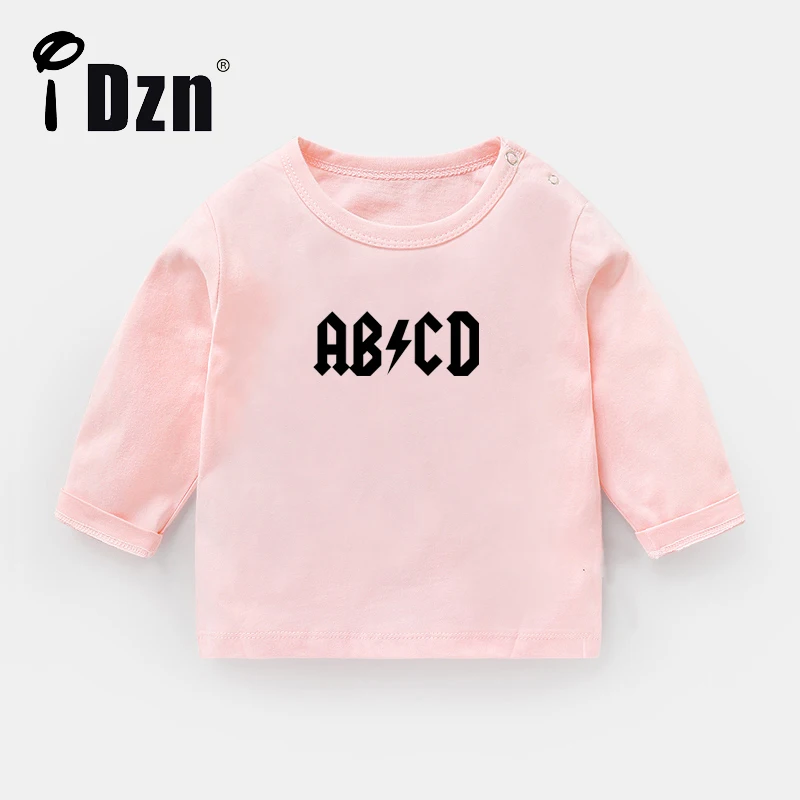 iDzn Baby Boys Girls T Shirt Kids ABCD Funny Rock Gifts for New Family\'s Clothing Cute Print Tee Tops Long Sleeve T-shirts