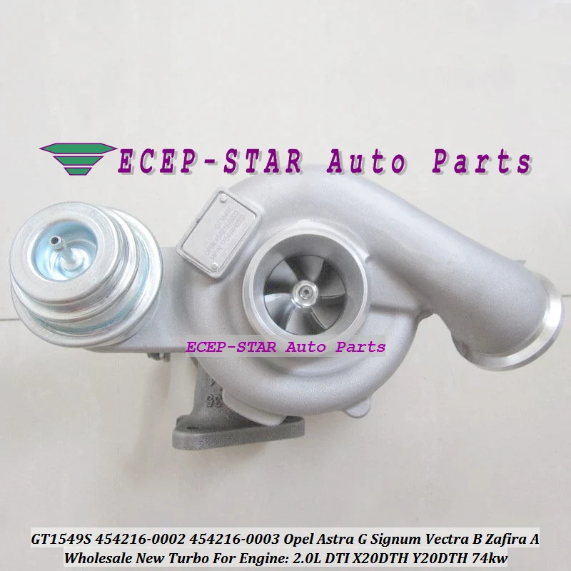 Turbocharger GT1549S 454216 454216-0002 454216-0003 860027 860079 For Opel Vectra Zafira Astra G 20HC Y20DTH 2.0L DTI 1997-04