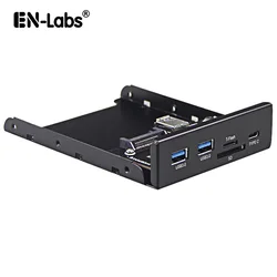 USB 3.0 SD/Micro SD/TF Flash 3.5 Internal Card Reader,USB C Type C Front Panel 2 USB 3.0 Port Floppy Hub USB 3.1 Gen 1