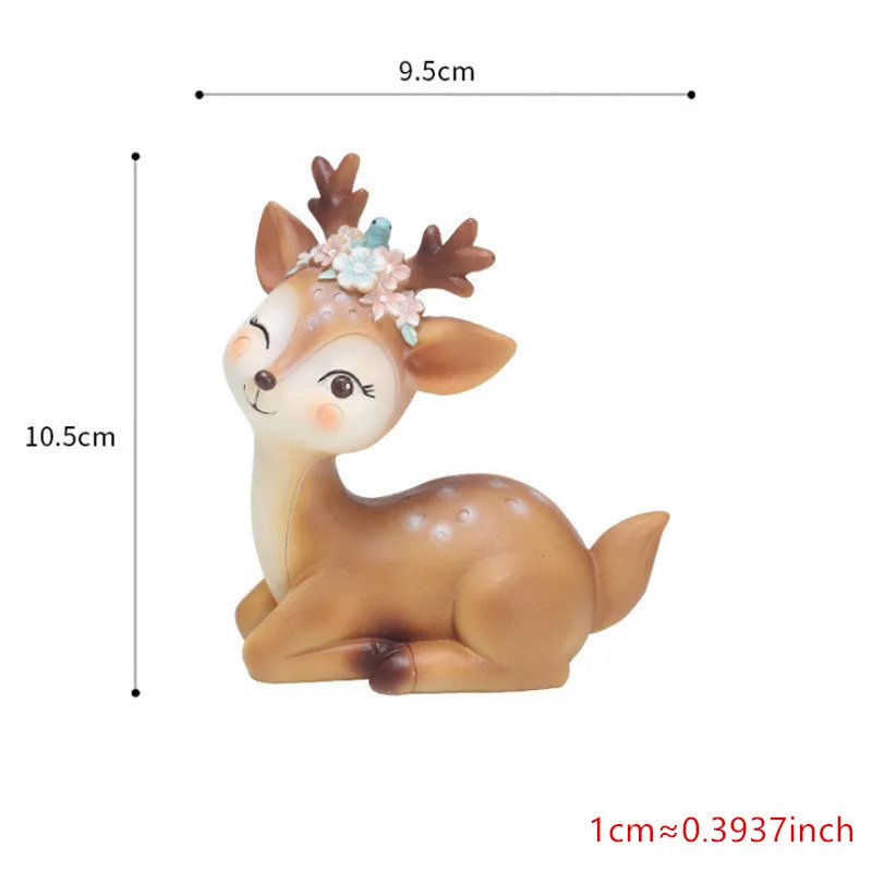 Mini Sika Deer figurki rzemiosło żywiczne baśniowe miniaturki do ogrodu wystrój Bonsai figurki do Terrarium ozdoba na wierzch tortu ozdoba dekoracyjna