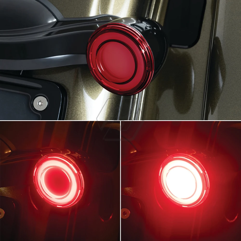 For Harley Touring Sportster XL Softail 2018-2021 Motorcycle 1157 Bullet Style LED Rear Turn Signal Conversions