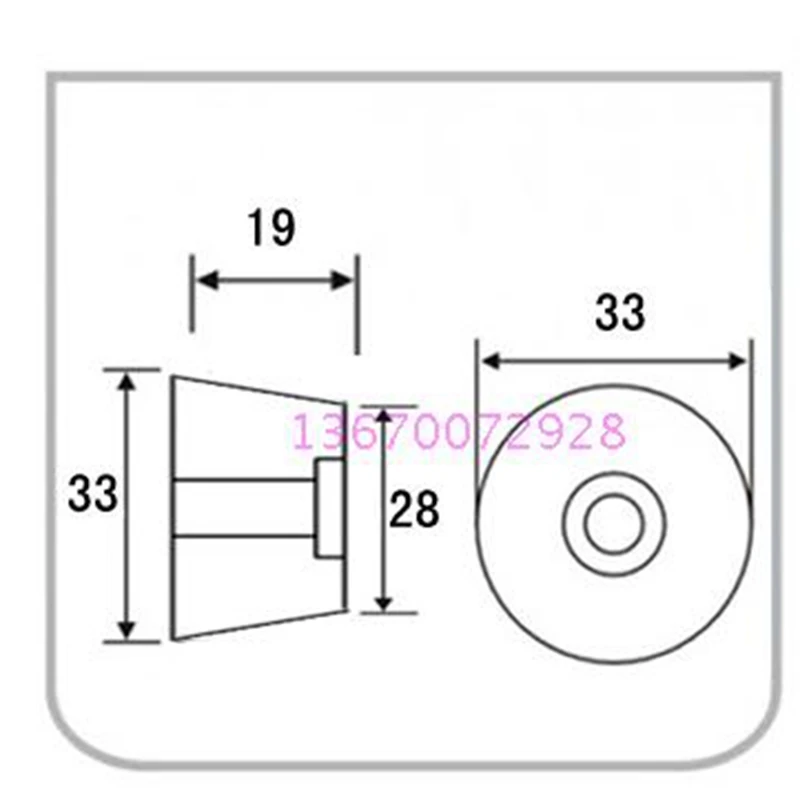 스피커 캐비닛 및 비행 케이스용 고무 다리 33x19mm NO.BZF