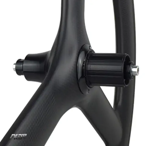 Carbon Trispoke 20 451 Hjulset V-broms 48 mm djupa Mini Velo kolfiberhjul 451 slanglöst redo överdimensionerade 20/22 tums hjul 10 best sales 22-tums hjul - №1