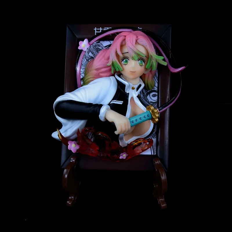 Anime Demon Slayer Kanroji Mitsuri Action Figure Photo Frame Sexy Girls PVC Collection Model Dolls Toy for Gifts