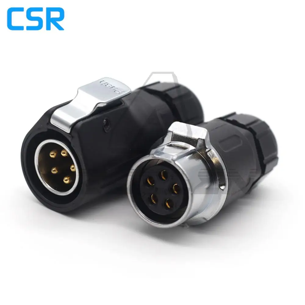 XHP20 , 2 3 4 5 6 7 8 9 10 12 Pin Waterproof Connector  IP65 Cable Connector Male Female Docking Connector