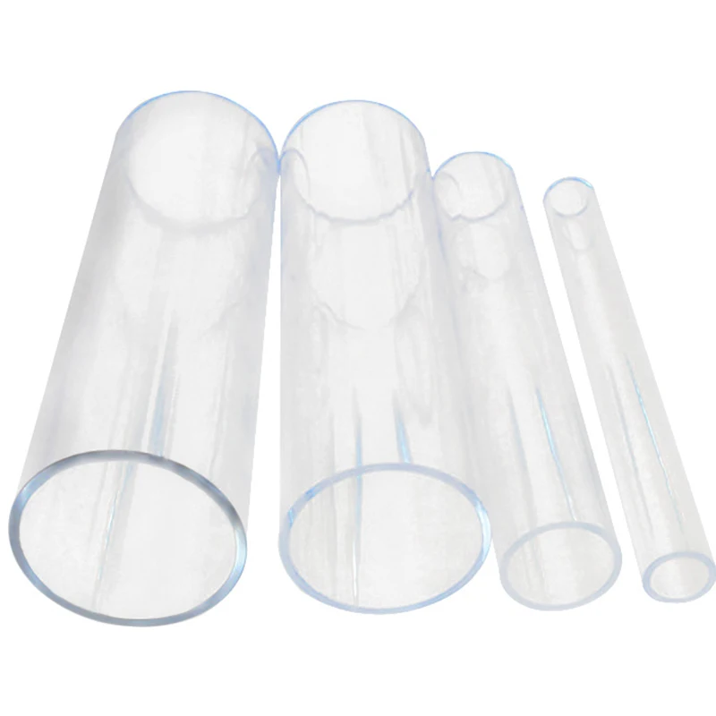 Tubo de plexiglás para riego hidropónico, tubería transparente acrílica de 50cm de longitud, 50-110mm, suministros para acuario y jardín, 1 unidad