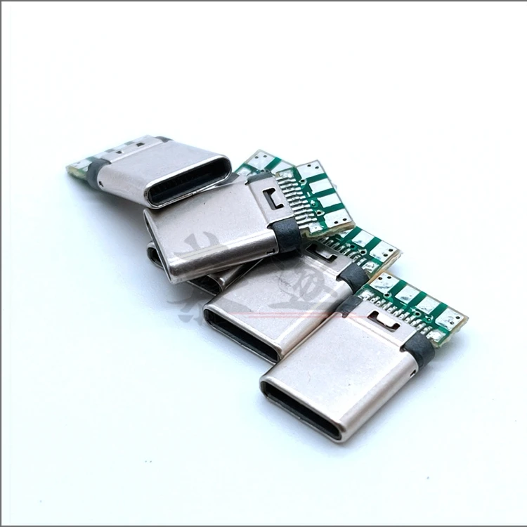 DIY OTG USB-3,1 welding Male Jack connector USB 3,1 Type C connector with PCB Board connector Data line terminals for Android