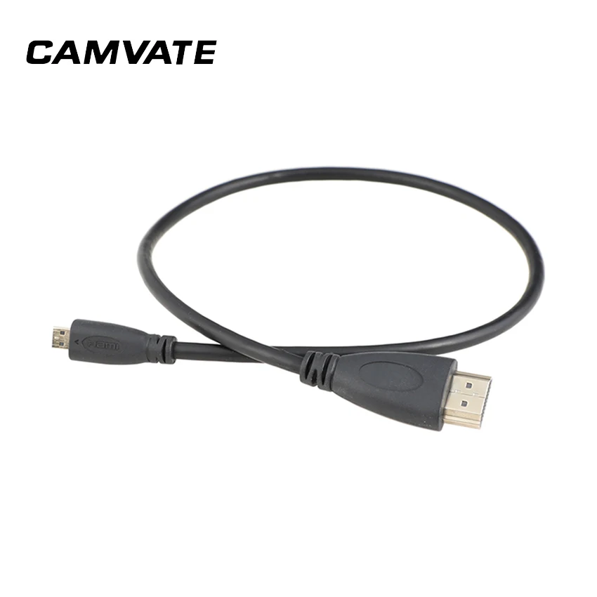 CAMVATE-موصل معدني Mirco HDMI (النوع D) إلى HDMI (النوع A) ، متوافق مع 720P/1080i/1080P Full HD (طول 20 بوصة)