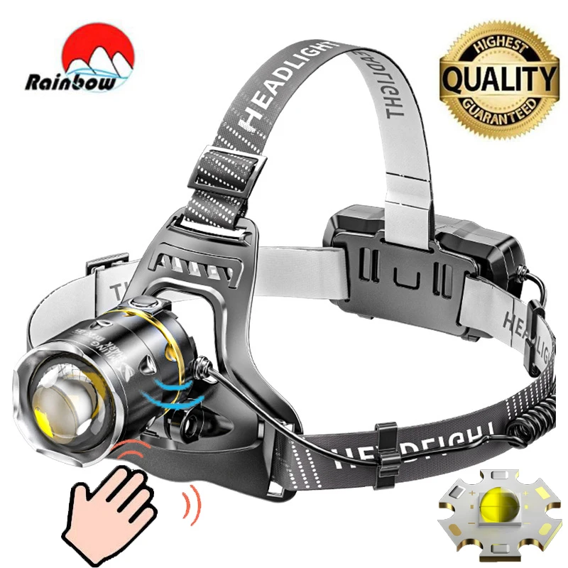 

Long Range Most Powerful Led Headlamp XHP70 High Power Headlight USB Rechargeable Head Flashlight Zoom Head Torch