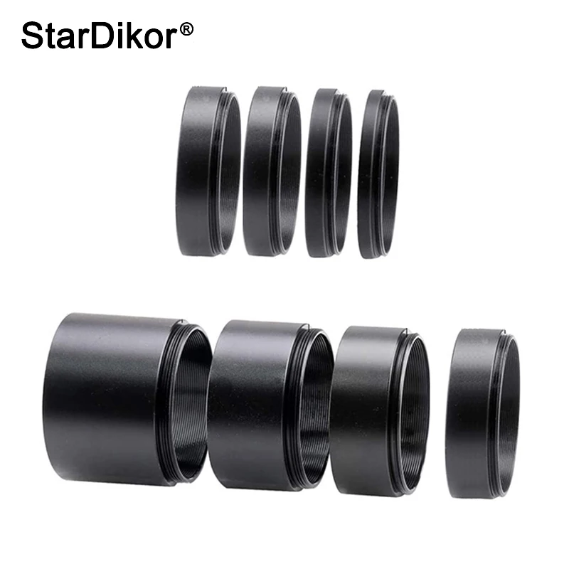 StarDikor M42x0.75 Metal Focal Length Extension Tube Kits 3/5/7/10/12/15/20/30mm For Astronomical Telescope Photography T Ring