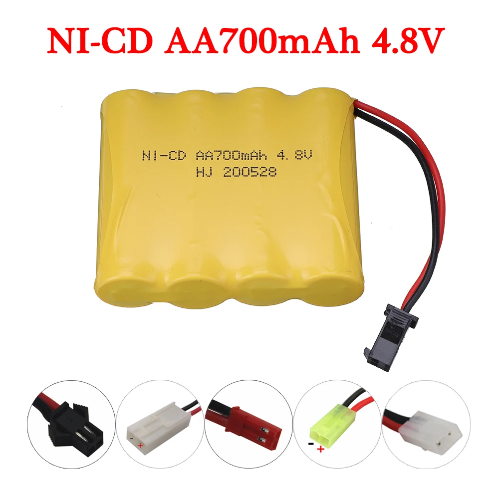 4.8V 700mah NI-CD Rechargeable Battery For Rc toys Cars Tanks Robots Boats Guns accessory 4.8 V NI-CD Battery 4* AA Battery Pack