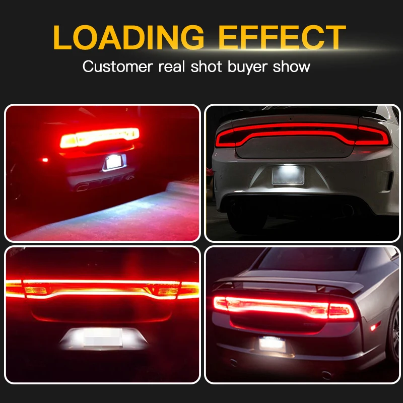 2 قطعة 18-LED CAN-bus خطأ مجاني الأبيض 12 فولت-24 فولت ل شاحن دودج تشالينجر باسيفيكا جيب البوصلة رام 1500 لوحة ترخيص مصباح