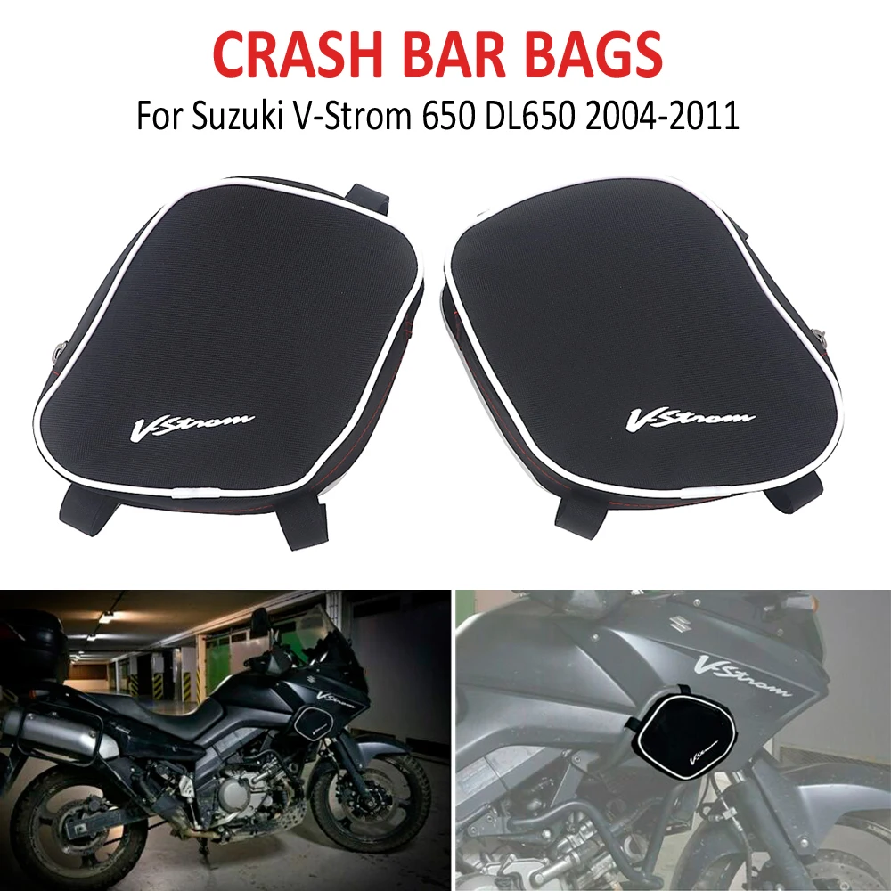 

Motorcycle Frame Crash Bar Bags Repair Tool Placement Bag For Suzuki V-Strom vstrom DL 650 DL650 2004-2011 For Givi For Kappa