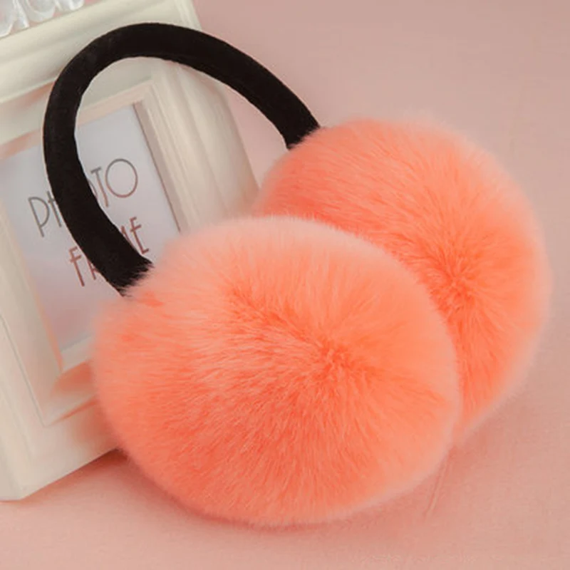 Earmuffs Women Winter Girls Pink Sweet Solid Simple Soft Warm Womens Ear Warmer All-match Korean Style Females Chic Harajuku New