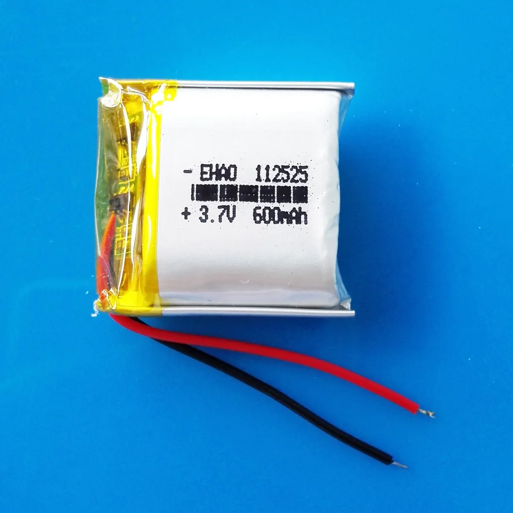 3.7V 600mAh 112525 Lipo polymer lithium Rechargeable battery for MP3 GPS DVD bluetooth recorder e-book camera translator