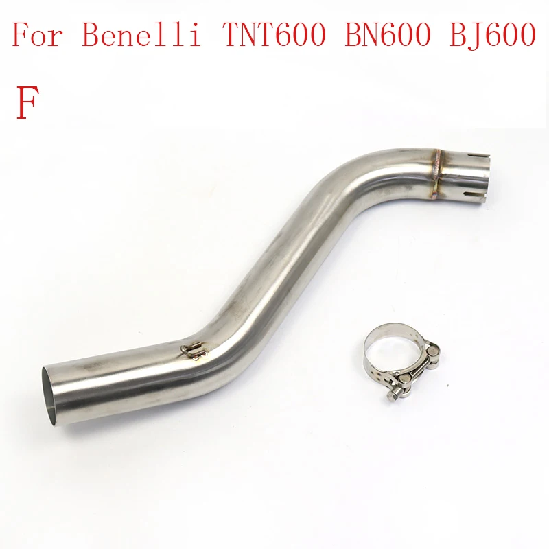 For Benelli 600 TNT600 BN600 BJ600 300 TNT300 BN300 BJ300 Exhaust Motorcycle Link Pipe Middle Tube Escape Moto