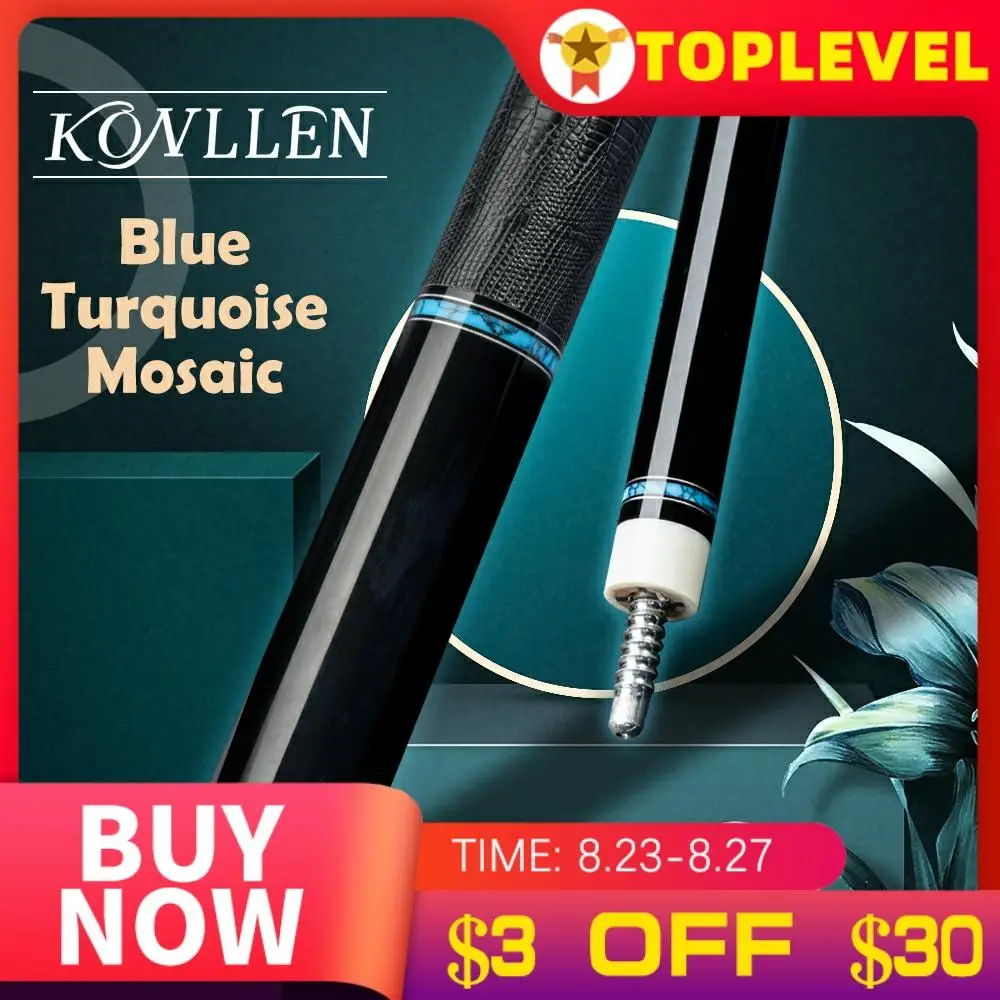 KONLLEN Billiard Real Inlay Carbon Fiber Pool Cue Stick Leather Grip Carbon Energy Technology  Billiards Cue Stick Kit with Case