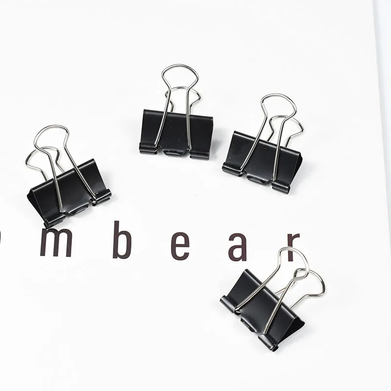 113 Binder Clips  Black Home Office Books File Paper Organizer Clip Food ClipsStrong clamping force Easy classification