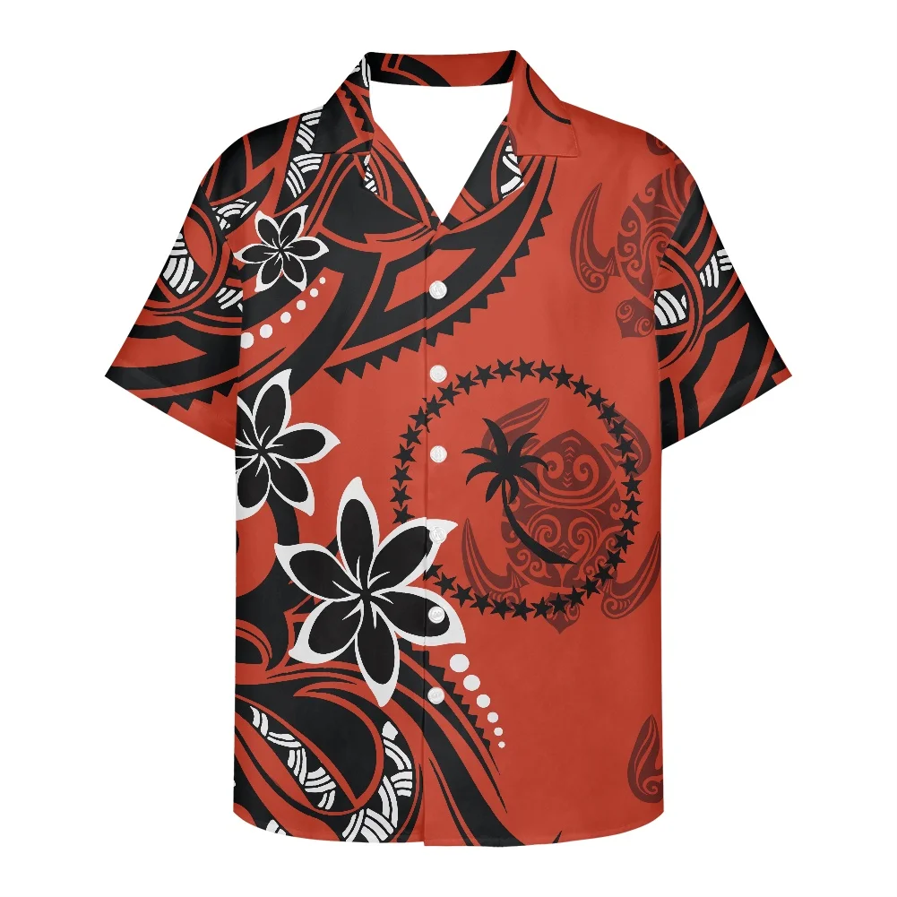 Hycool Polynesian Tribal Hawaii Floral Print Elegant Shirt 2022 New Arrivals Clothes Men Cheap Summer Short Sleeve T Shirts