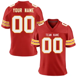 Fashion Football Jersey Custom Full Sublimation Your Team Name/Number Breathable Cool Soft Tee Shirts for Adults/Youth Big size