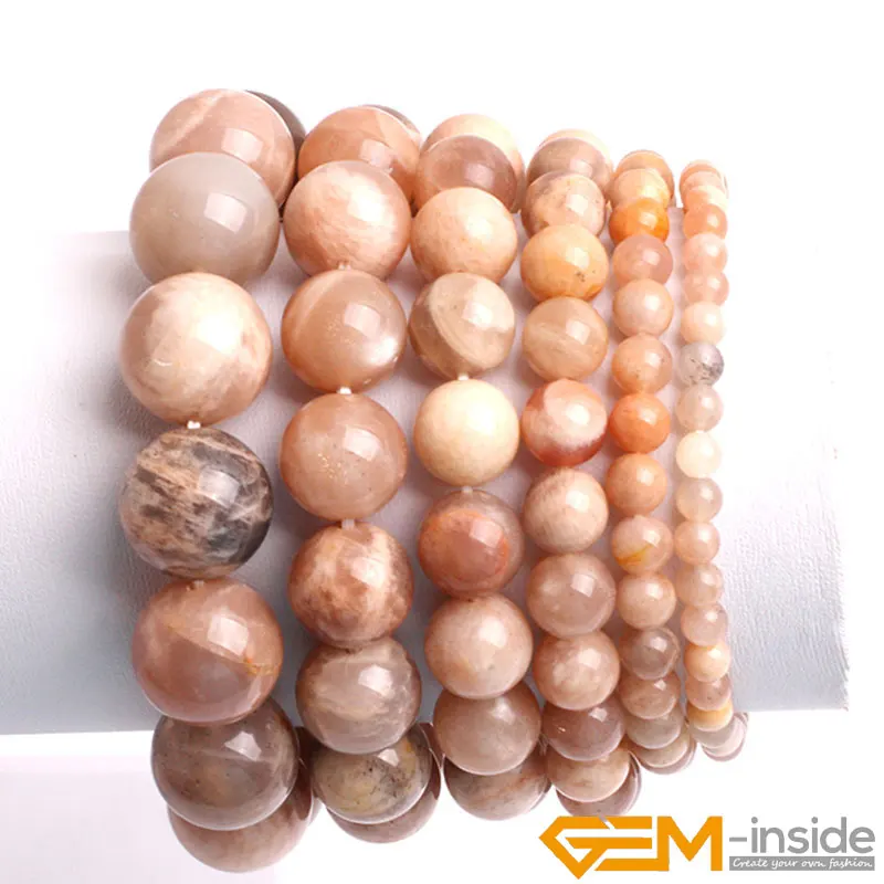 Natural Sunstone Bracelet Handmade Stone Beaded Energy Gift For Women 7 Inch Fashion Jewelry Party Adjustable