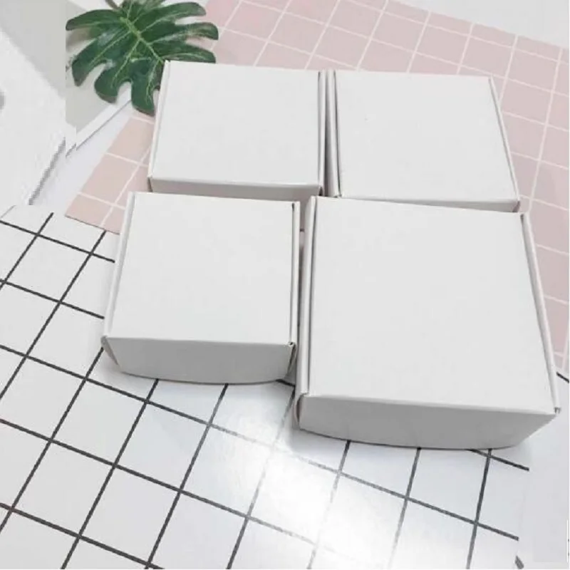 Empty Eyeshadow Blusher Palette Packaging Box Paper Square Black White Brown Cosmetic Container Handmade Soap Packing Box 50 pcs