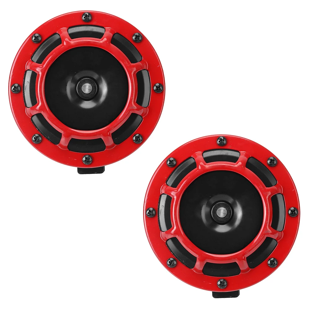 Car Horn 1Pair New Cool Color Scheme Electricity Horn Car Motorcycle Modification Grille Horn 12V 115DB