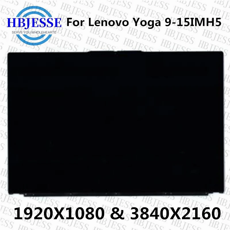 Original 15.6'' FHD OR UHD For Lenovo Yoga 9-15IMH5 82DE series LCD Touch Screen Digitizer Laptop Replacement Assembly