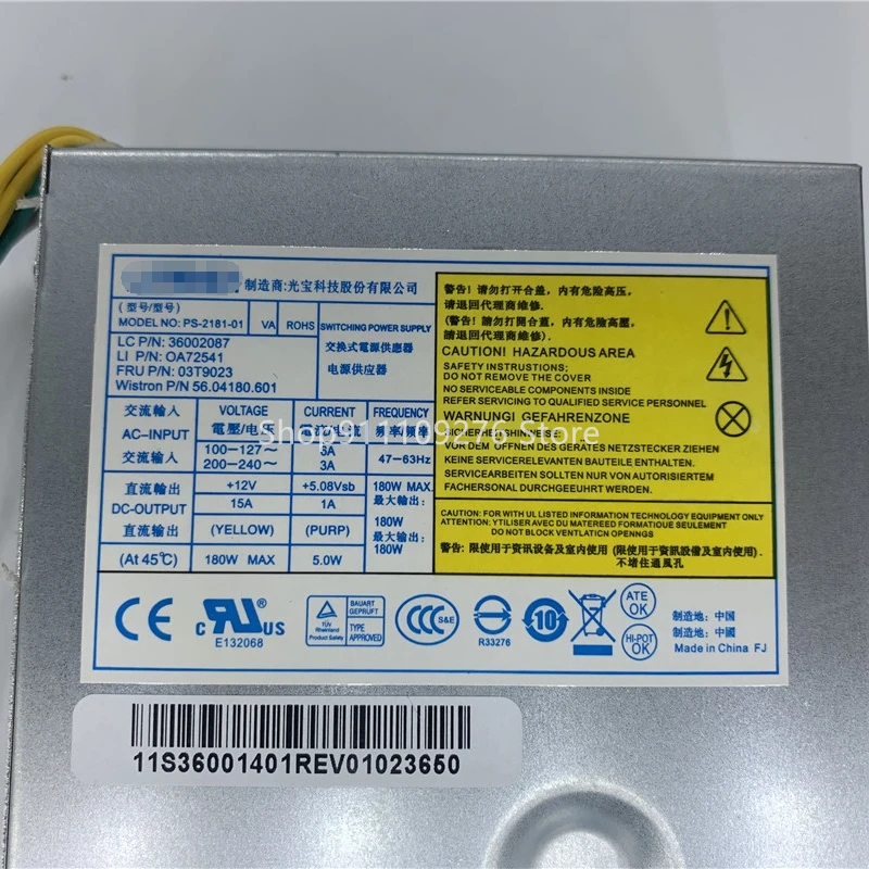 Original Disassemble PSU for Lenovo S510 560 710 720 MAX 180W all-in-one power supply  PS-2181-01  APA004   HKF1802-3A  14PIN