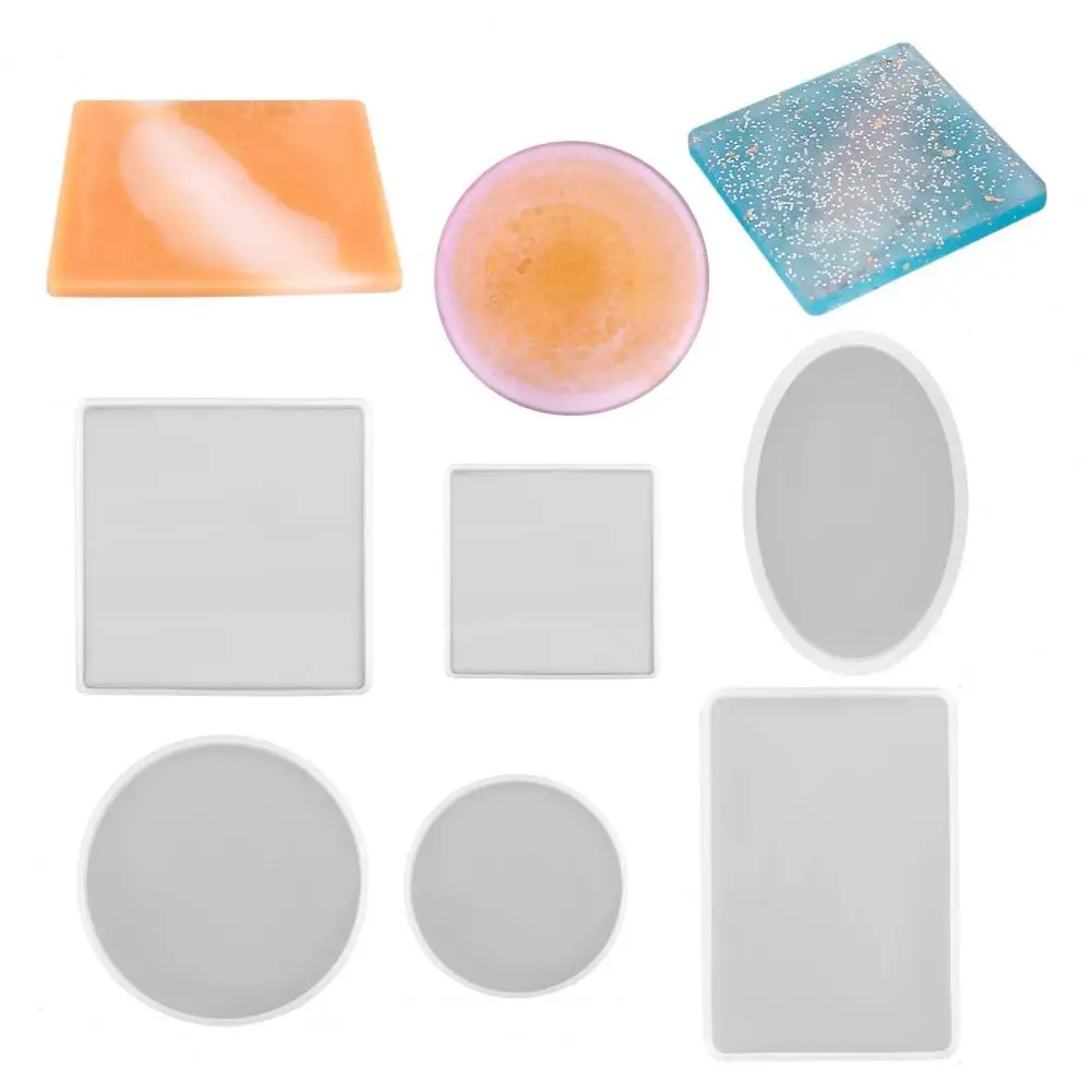 Decorazione domestica del mestiere del sottobicchiere della muffa della colata della resina quadrata rotonda rotonda del Silicone epossidico di DIY
