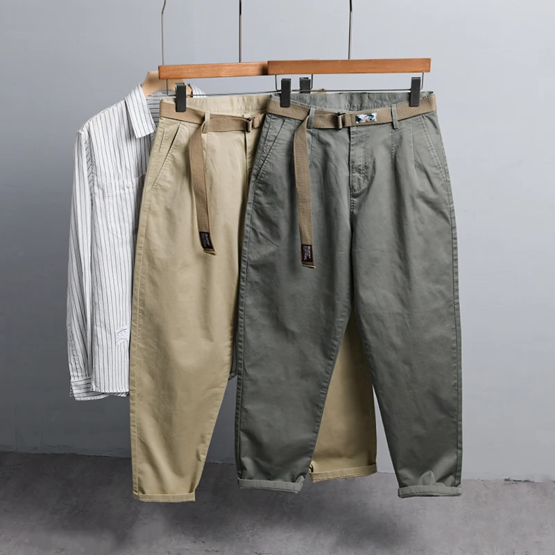 

Spring ankle-length stretch cotton men pants brand casual trousers for men fashion comfortable men's clothes spodnie pantalones