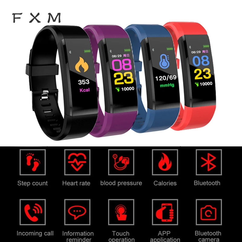 Top Men\'s Sports Bluetooth Clock Electronic Wrist Watch Pedometer Heart Rate Digital Watches For Women Men child Wristwatch