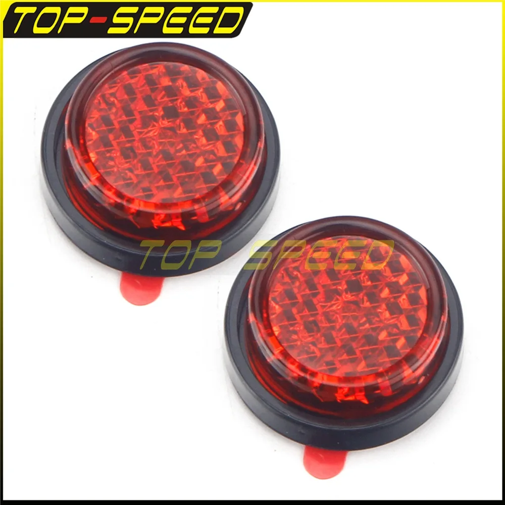 2x 4x لوحة ترخيص عاكسات ملصق العالمي للدراجات النارية البلاستيك رقم لوحة عاكسات عاكس السلامة الحمراء الصغيرة لهوندا