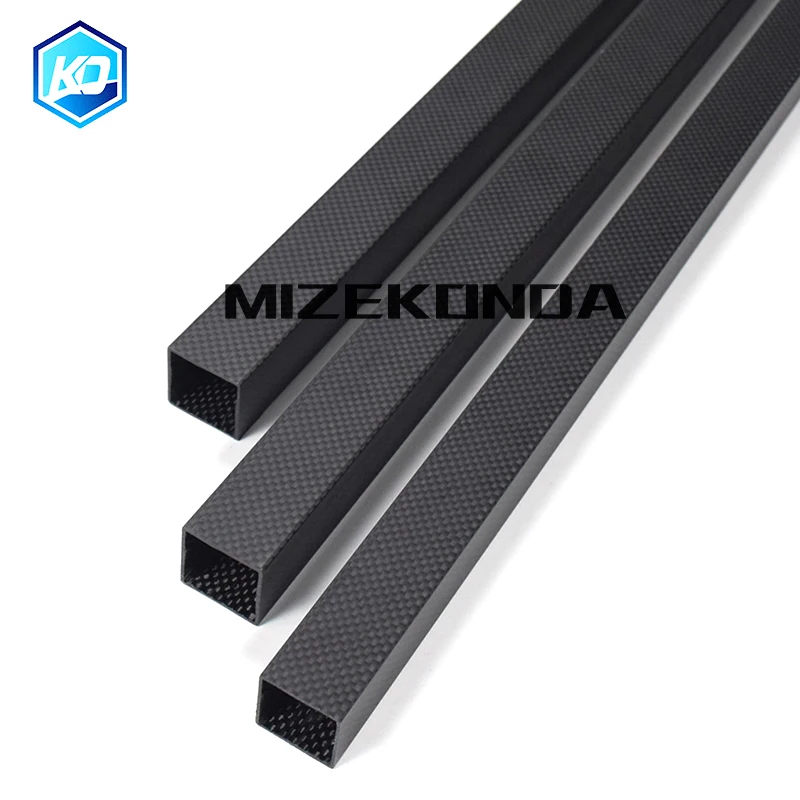 1Pcs 3K Full Carbon Fiber Square Tube Length 1200mm OD 8mm 10mm 12mm 15mm 18mm 20mm 22mm 25mm 28mm Plain Weave Matte Surface