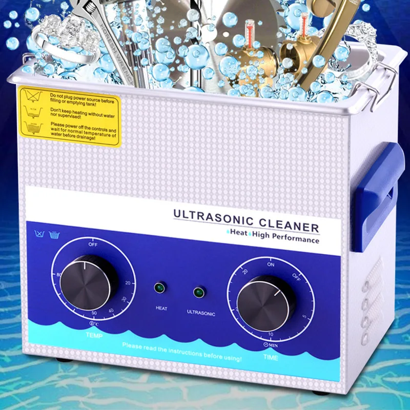 منظف بالموجات فوق الصوتية 3.2 لتر ، سخان منزلي ، آلة قابلة للتعديل للمجوهرات الفضية ، النظارات ، القلائد ، أدوات مانيكير ، تنظيف الأسنان