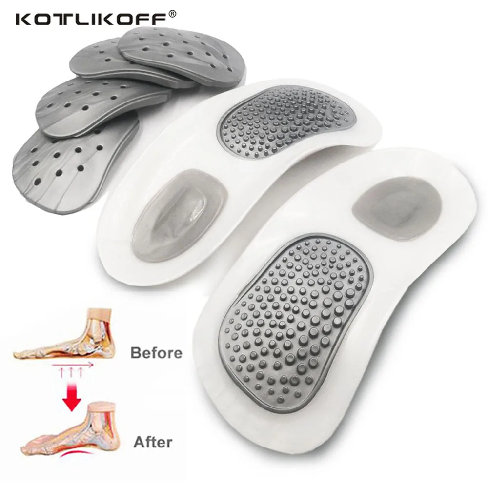 Orthopedic Half Insoles For Shoes 1 Set Removable Foot Massager Shoe Pads Relieve Foot Arch Pain Foot Care Shoe Accessories