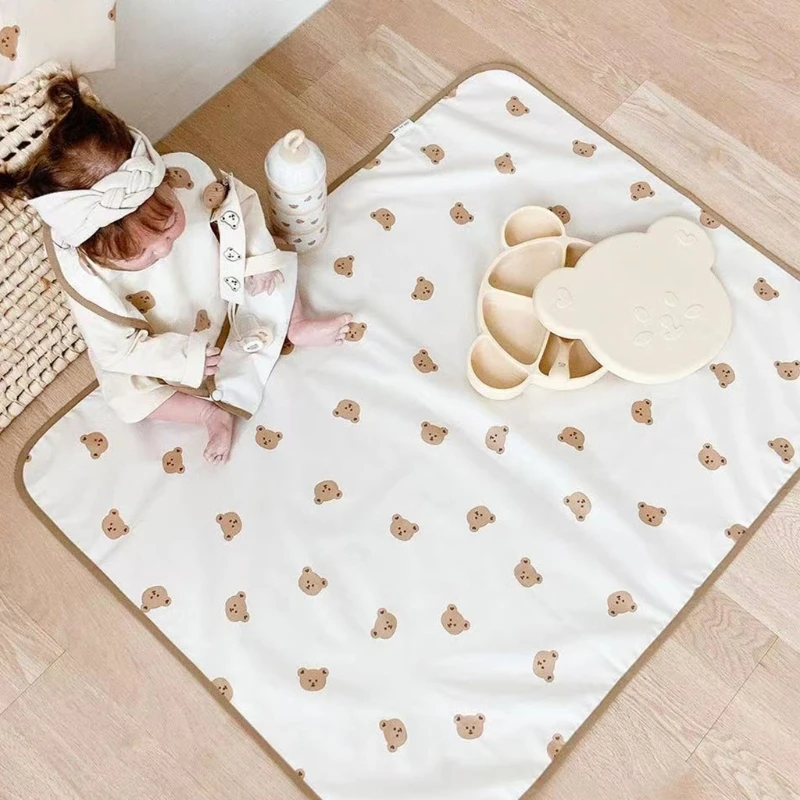 

Reusable Baby Changing Pad Cover Waterproof TPU Changing Mat Breathable Leak Proof Diaper Mattress Infants Floor Play Cushion Ma