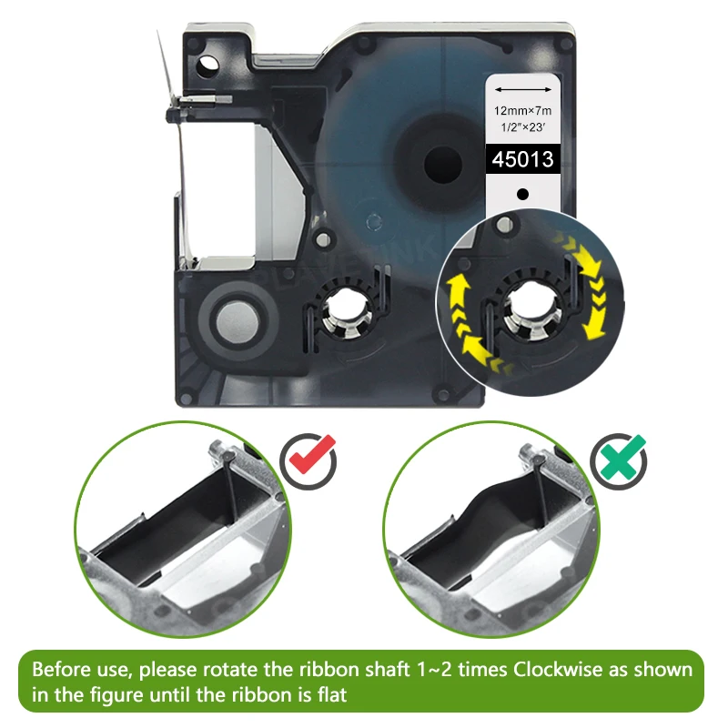 Imagem -03 - Fita da Etiqueta de 10x 12 mm Compatível Dymo d1 Fita 45013 45010 40913 para Dymo Labeller Labelmanager Lm160 Lm420p Impressora de Colorpop Lm480