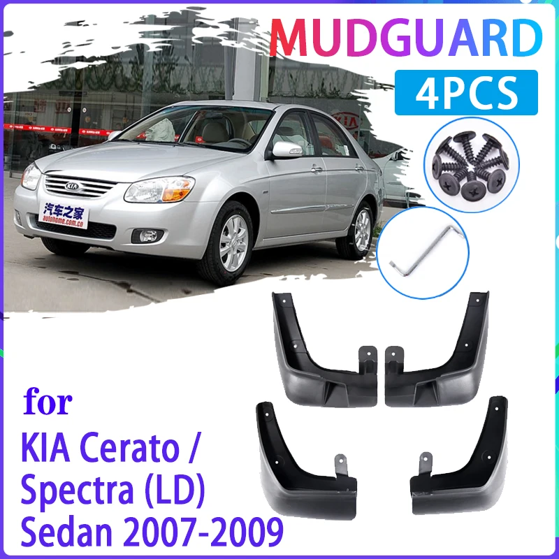 4 PCS Car Mud Flaps for KIA Cerato Spectra LD 2007 2008 2009  Mudguard Splash Guards Fender Mudflaps Auto Accessories