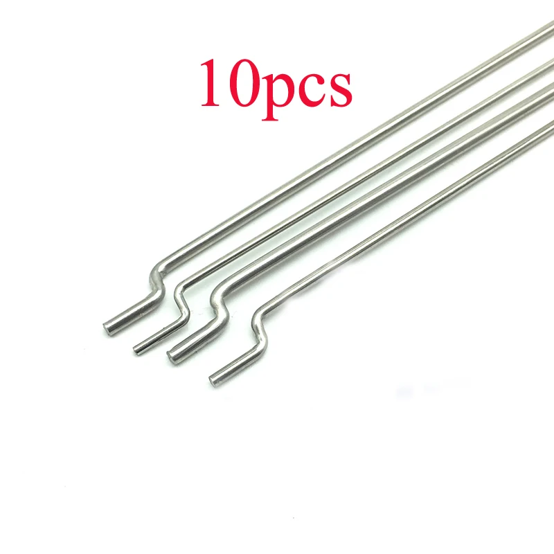 20pcs Z type D1.2 mm push rod steel wire push pull rod pushrod for rc aircraft airplane pull push connecting rod