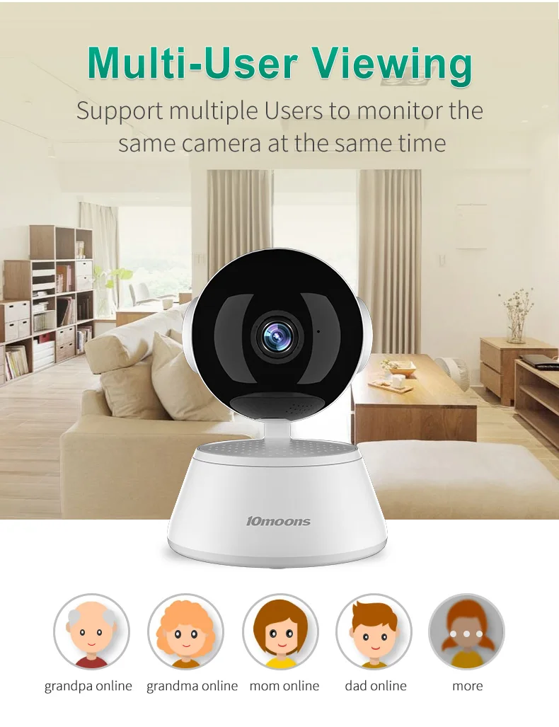 10Moons Smart Mini Wifi Ip Camera Indoor Draadloze Beveiliging Thuis Cctv Surveillance Camera Met Auto Tracking