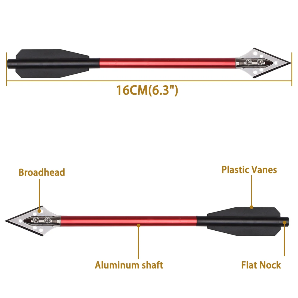 

3pcs 6.5 Inch Aluminum Crossbow Bolt Arrow, Suitable for 50-80 LBS Crossbow Bolt Archery Hunting Shooting